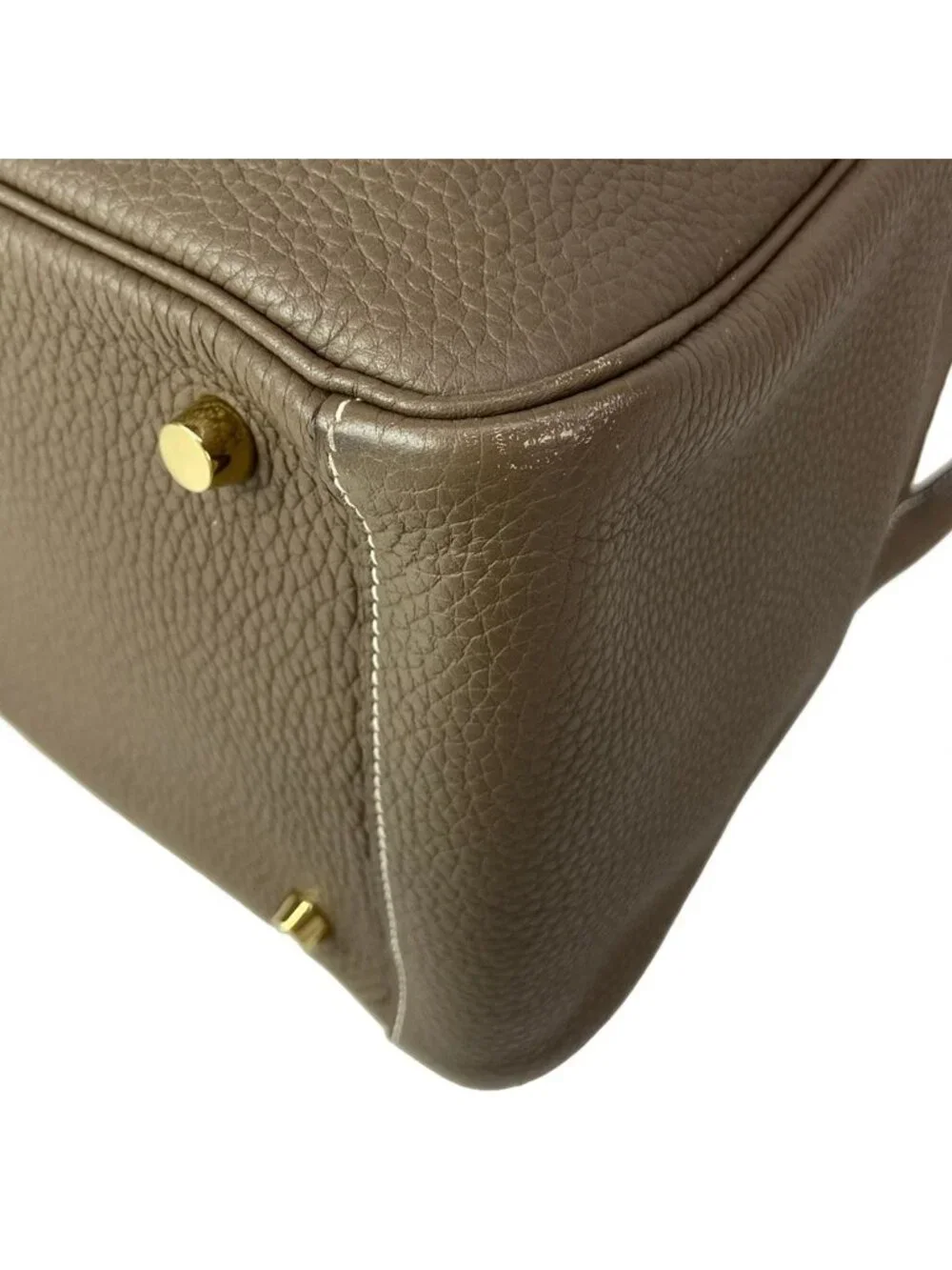 Hermes Shoulder Bag Lindy 30 Etoupe Gold